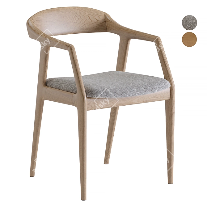 Elegant Sapporo Barstool Set 3D model image 2