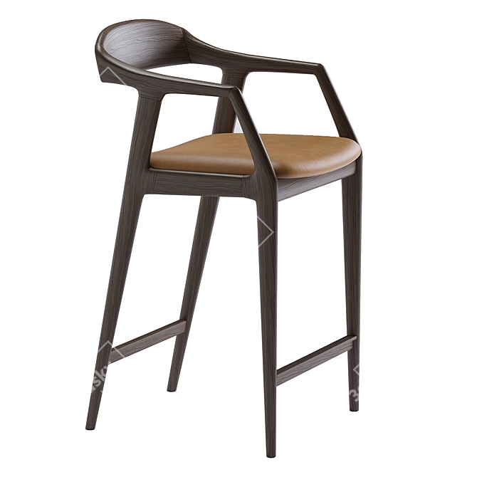 Elegant Sapporo Barstool Set 3D model image 3