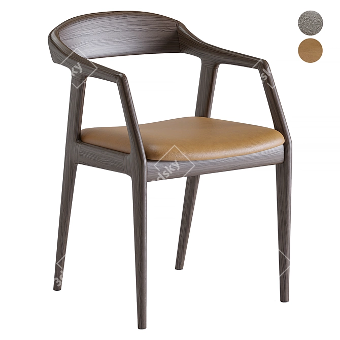 Elegant Sapporo Barstool Set 3D model image 4