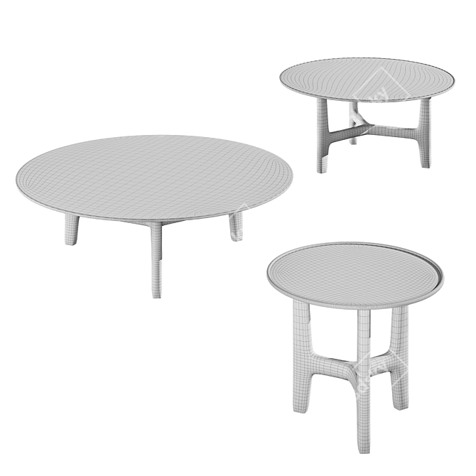 Italian Design Porada Tillow Table 3D model image 2