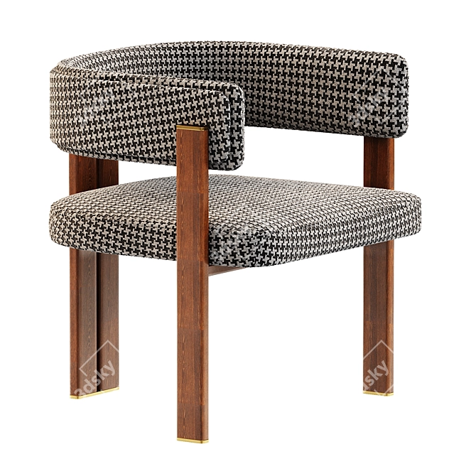 Modern Upholstered Dining Chair Karl 3D model image 1