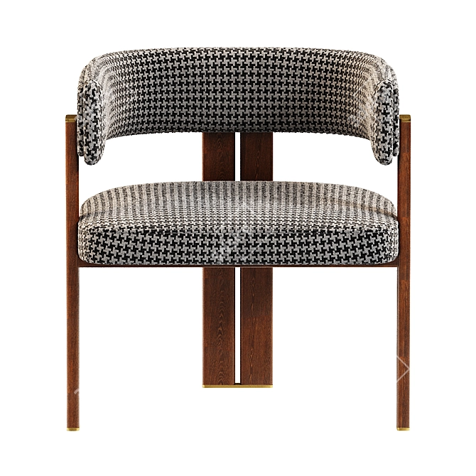 Modern Upholstered Dining Chair Karl 3D model image 2