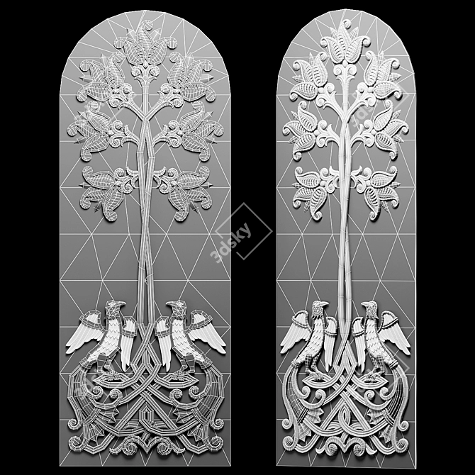 CNC Wood Carving Model File 3D model image 2