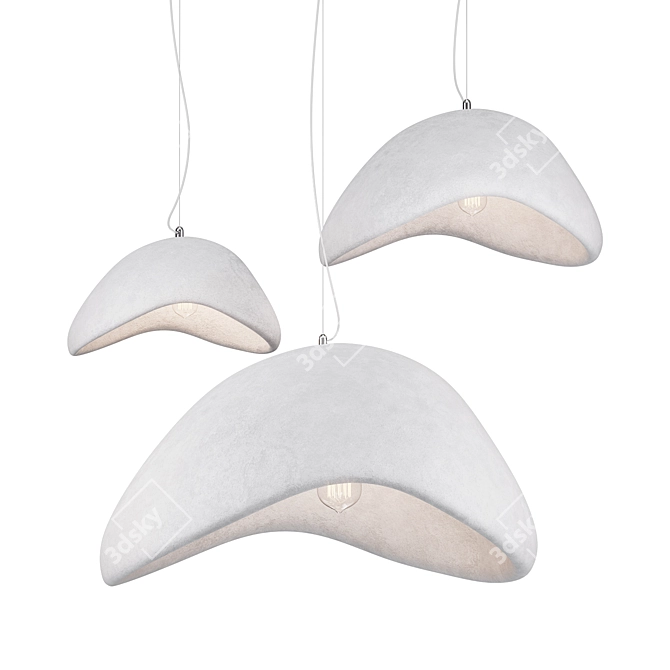 Modern Chandelier with Artistic Design 3D model image 1