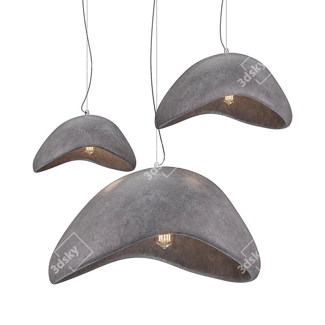 Modern Chandelier with Artistic Design 3D model image 4