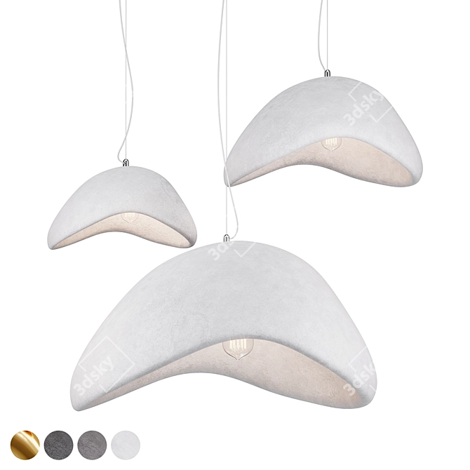 Modern Chandelier with Artistic Design 3D model image 7