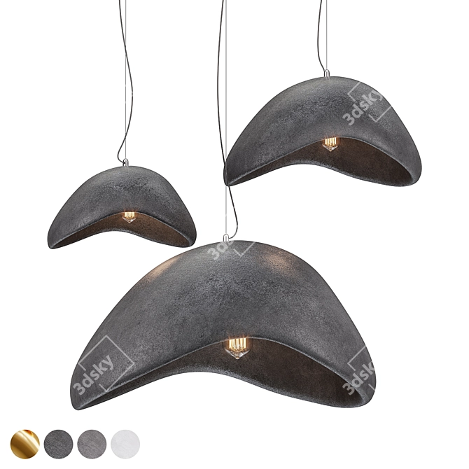 Modern Chandelier with Artistic Design 3D model image 8