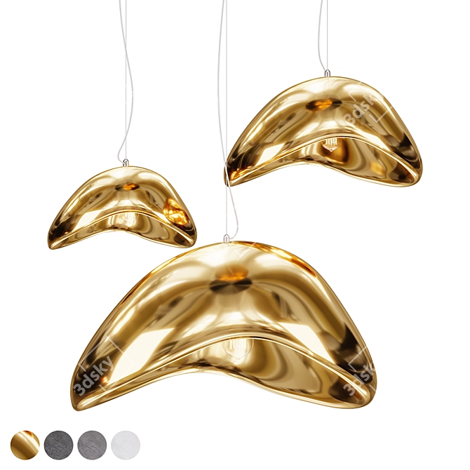 Modern Chandelier with Artistic Design 3D model image 13