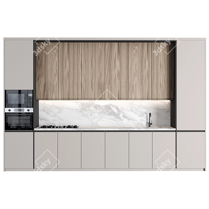 Modern Kitchen Marble Texture Kit 3D model image 1