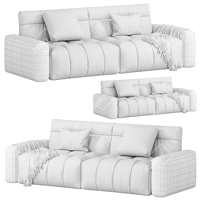Modern Solid Pine Sofa, 2015 3D model image 5