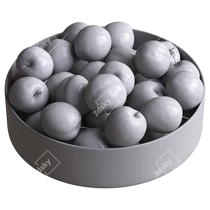 Plum Bowl 3D Model 01 3D model image 5