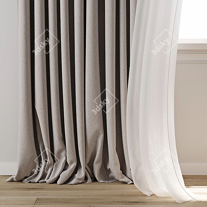 Whimsical Wind Curtain Effect 3D model image 2