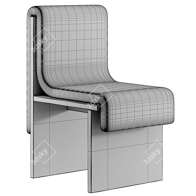 Sculpted Elegance: Melt Accent Chair 3D model image 2