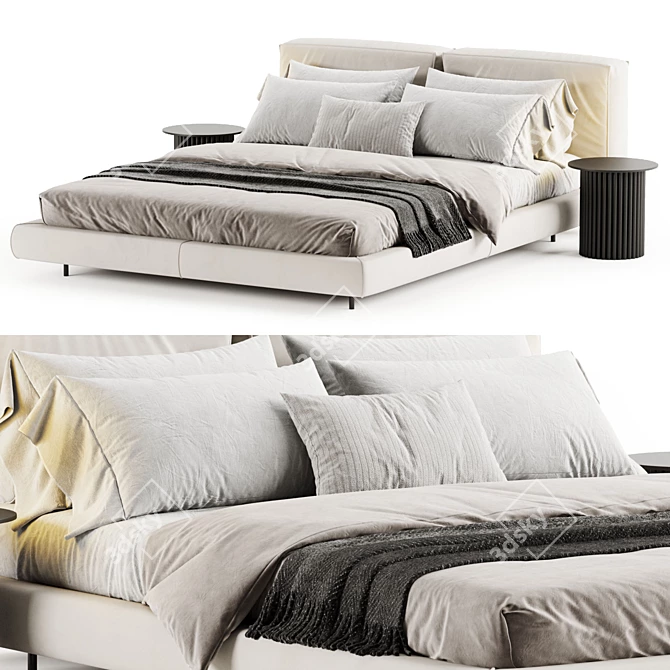 Zenit Bed: Modern Luxury Design 3D model image 2