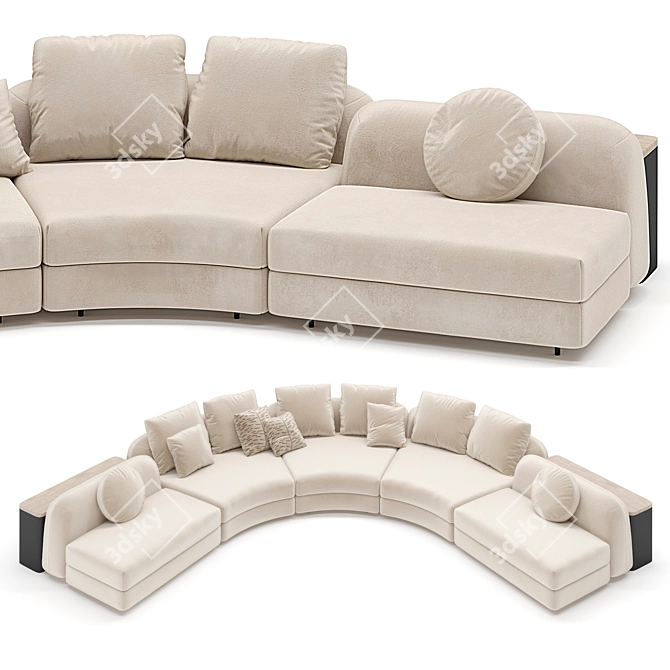 Arflex EDO Round Sofa 3D Model 3D model image 2