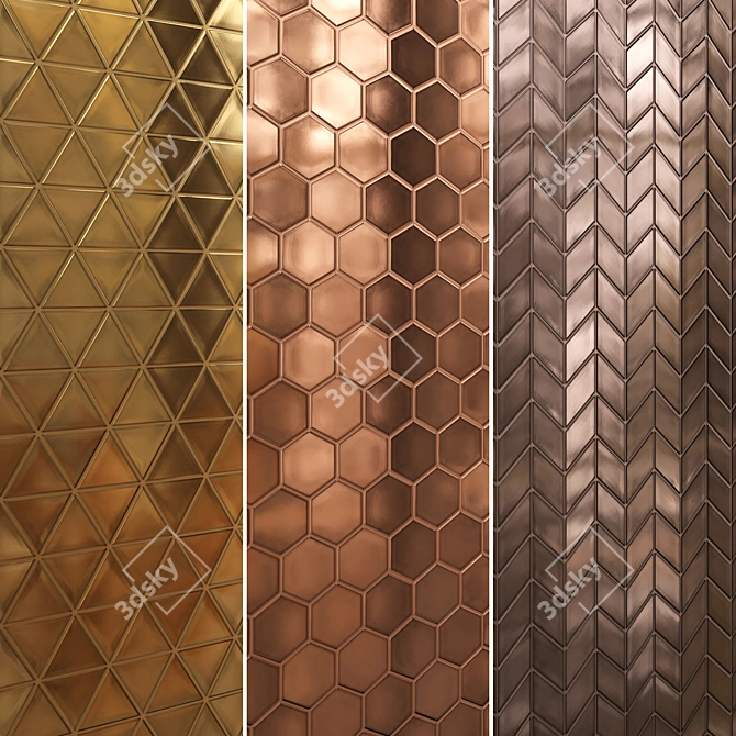 Metal Relief Texture Collection 3D model image 2