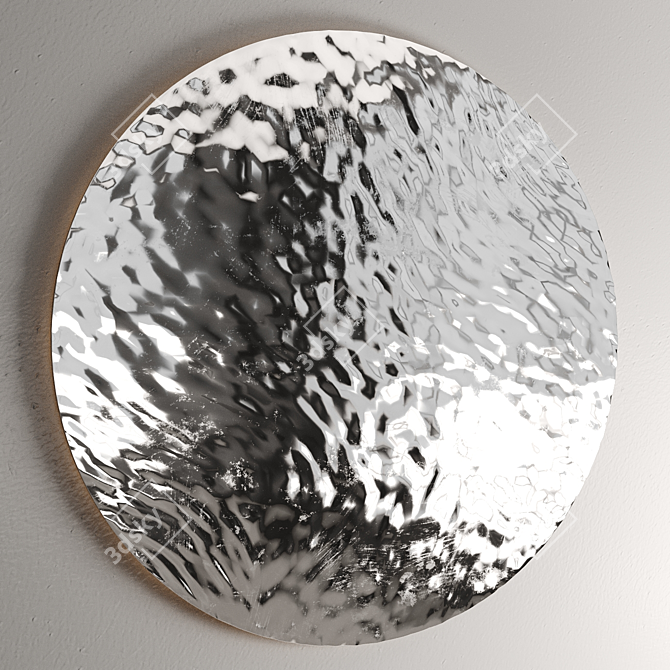 Geometric Metal Relief Art Panel 3D model image 4