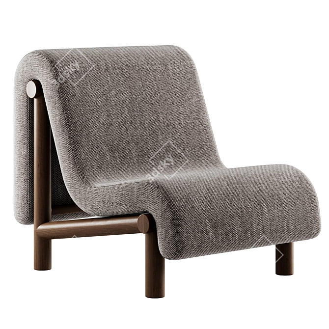 Modern Elegance: Melt Lounge Chair 3D model image 2