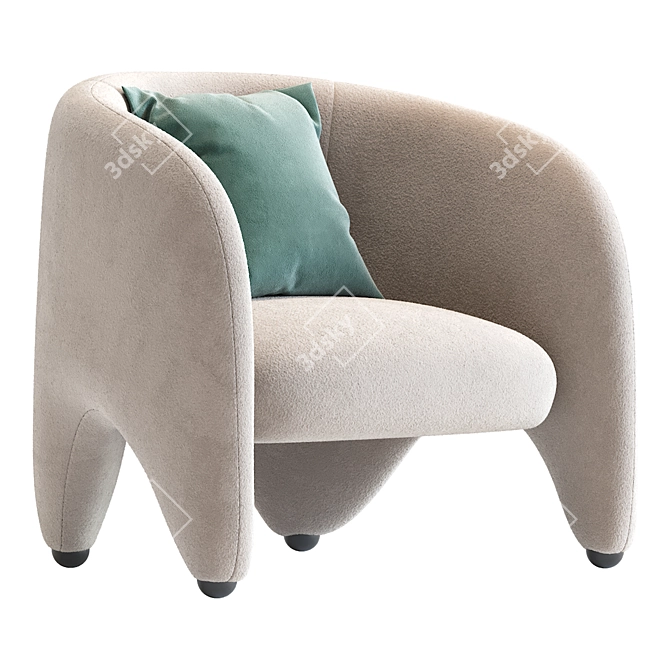 Modern Armchair Yuzu 2016 Model 3D model image 1