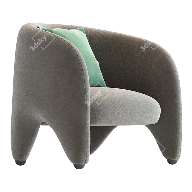 Modern Armchair Yuzu 2016 Model 3D model image 2