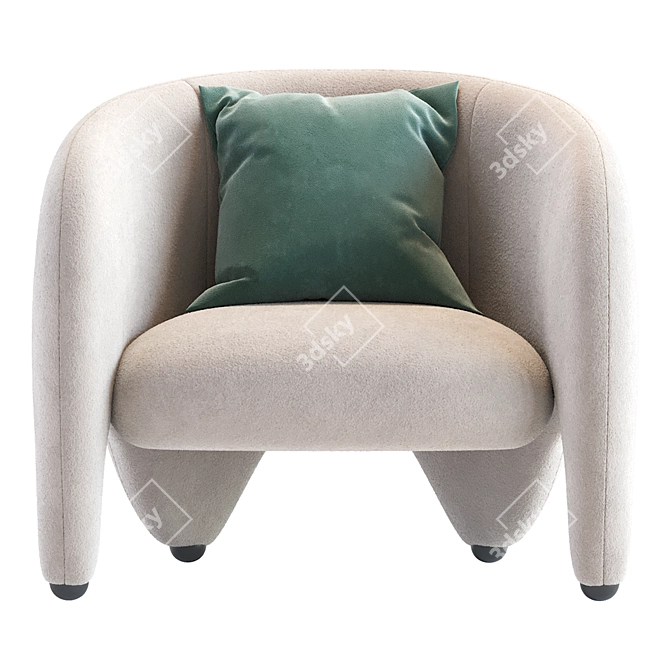 Modern Armchair Yuzu 2016 Model 3D model image 4