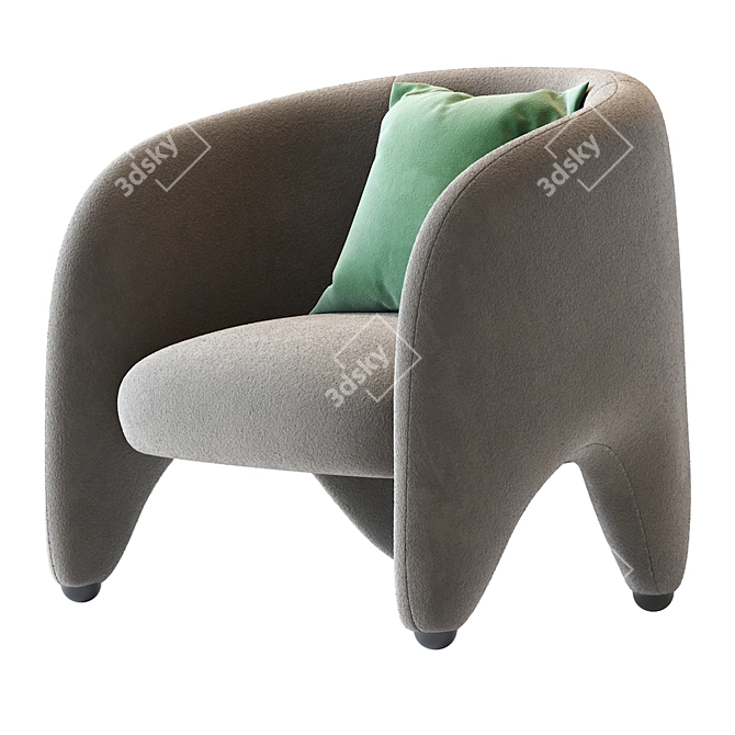 Modern Armchair Yuzu 2016 Model 3D model image 5