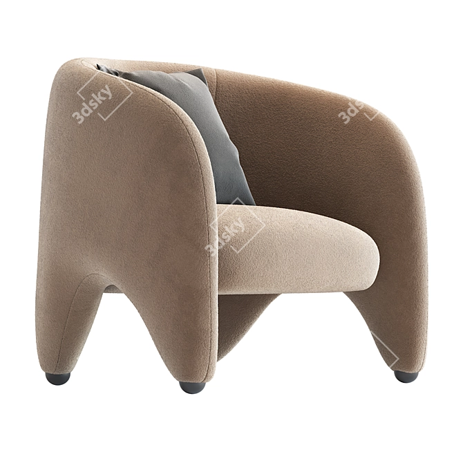 Modern Armchair Yuzu 2016 Model 3D model image 6