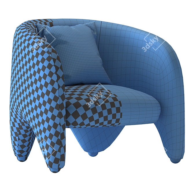 Modern Armchair Yuzu 2016 Model 3D model image 7