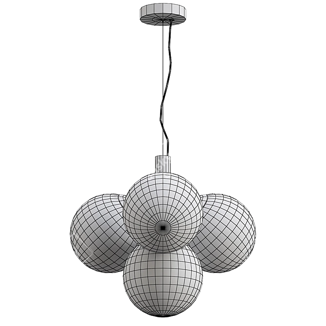 Ivona 4 Pendant Light Fixture 3D model image 3