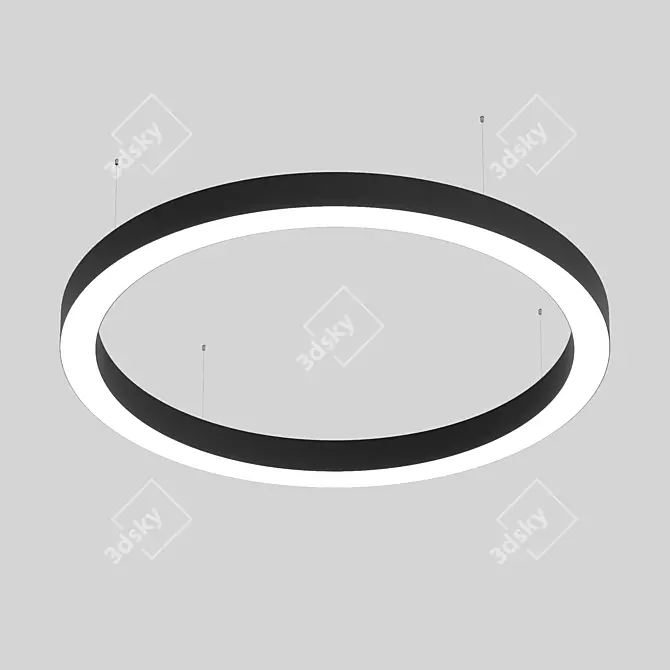 Modular LED Ring Pendant Light 3D model image 1