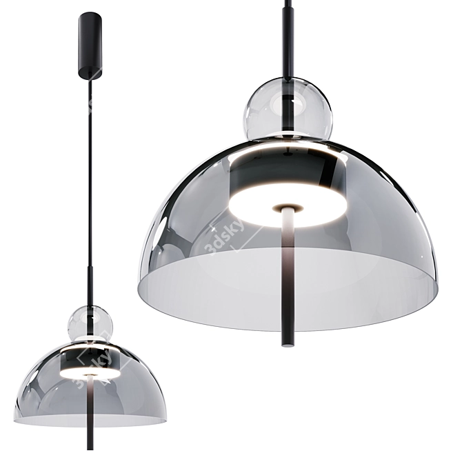 Elegant LED Pendant Light 3D model image 1