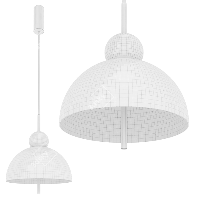 Elegant LED Pendant Light 3D model image 2