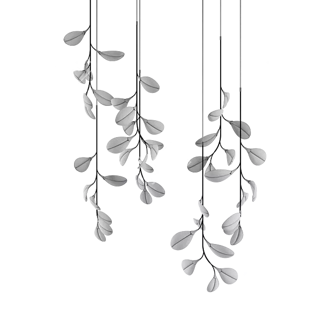 Sagarti Porcelain Leaf Chandelier 3D model image 3