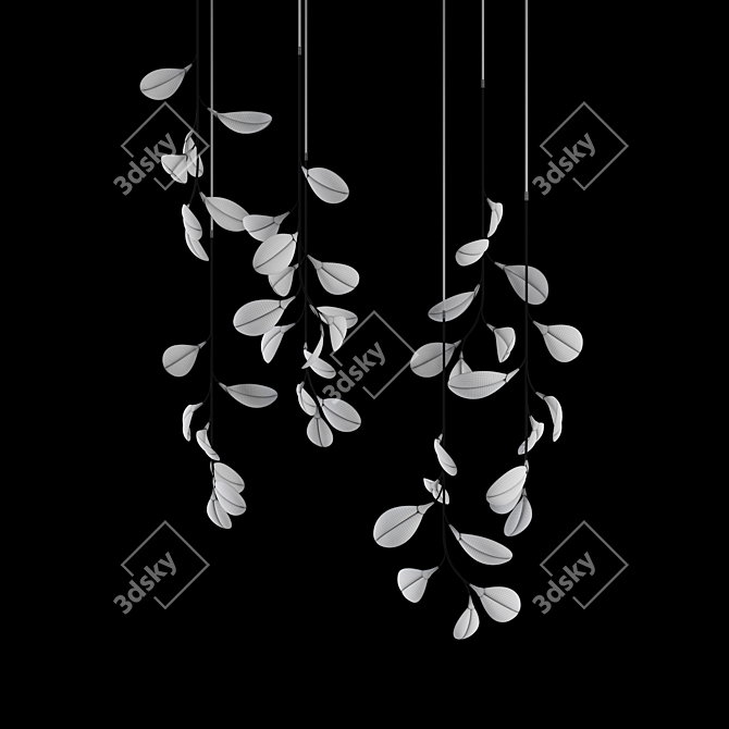 Sagarti Porcelain Leaf Chandelier 3D model image 4