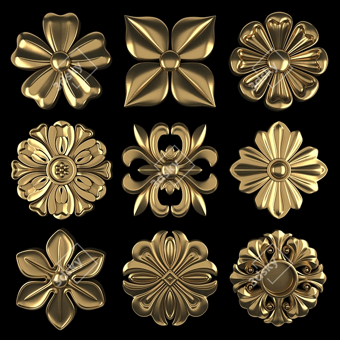 Ornament Model 3D Element Pack 3D model image 1