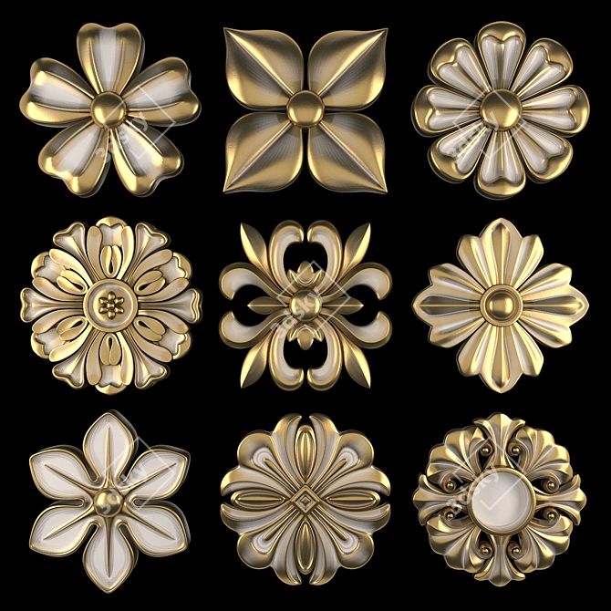 Ornament Model 3D Element Pack 3D model image 3