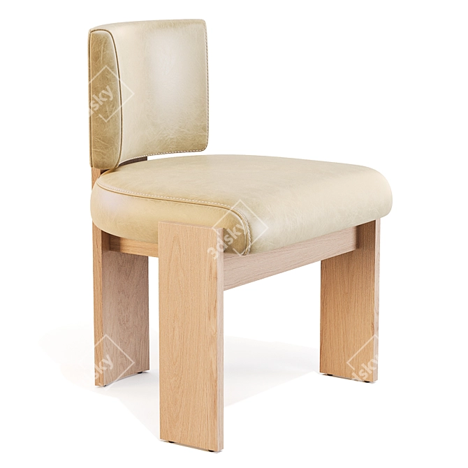  Cuff Studio C Back Armless Dining Chair 3D model image 2