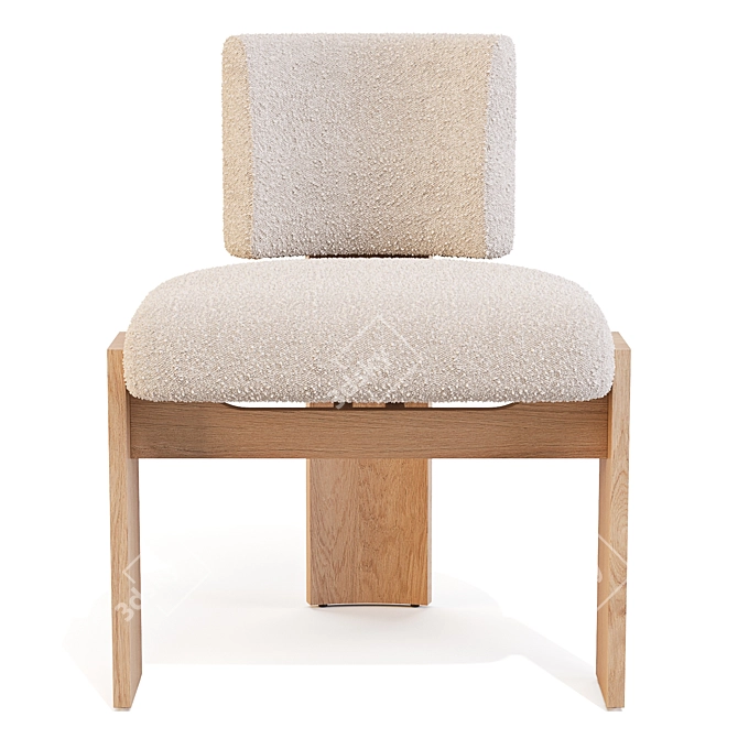  Cuff Studio C Back Armless Dining Chair 3D model image 5