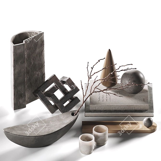 Decorative Set for Coffee Table 3D model image 4