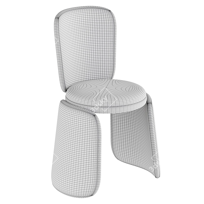 Elegant Modular Henge Chair 3D model image 4