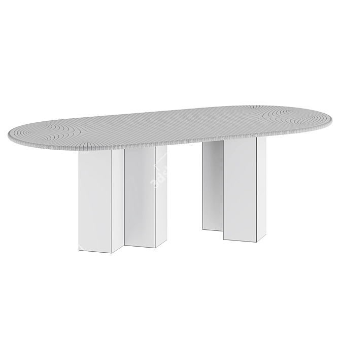 Oval Dining Table by Monitillo 3D model image 3