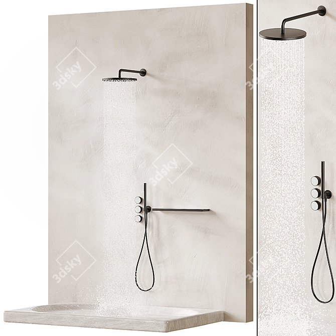 Salvatori Balnea Shower Tray & Mixer 3D model image 1