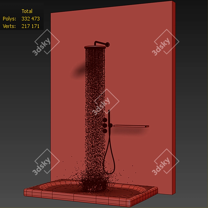 Salvatori Balnea Shower Tray & Mixer 3D model image 4