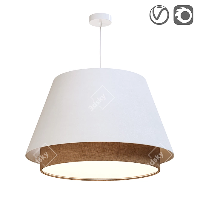 BPS KONCEPT Hemp Pendant Light 3D model image 1