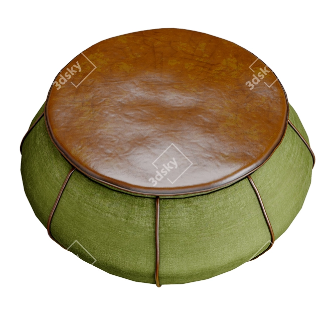 Modern Seta Leather Center Table 3D model image 2