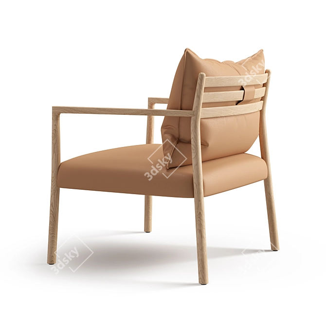 Elegant Vergés Bogart Chair 3D model image 3