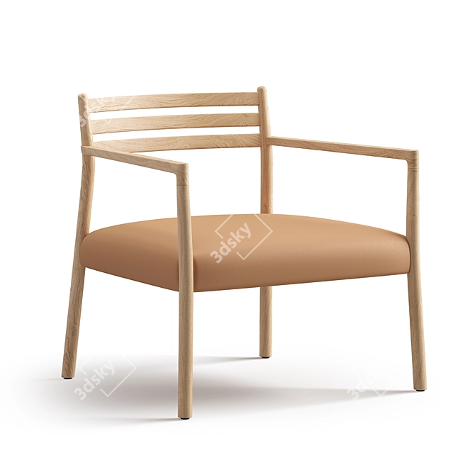 Elegant Vergés Bogart Chair 3D model image 4