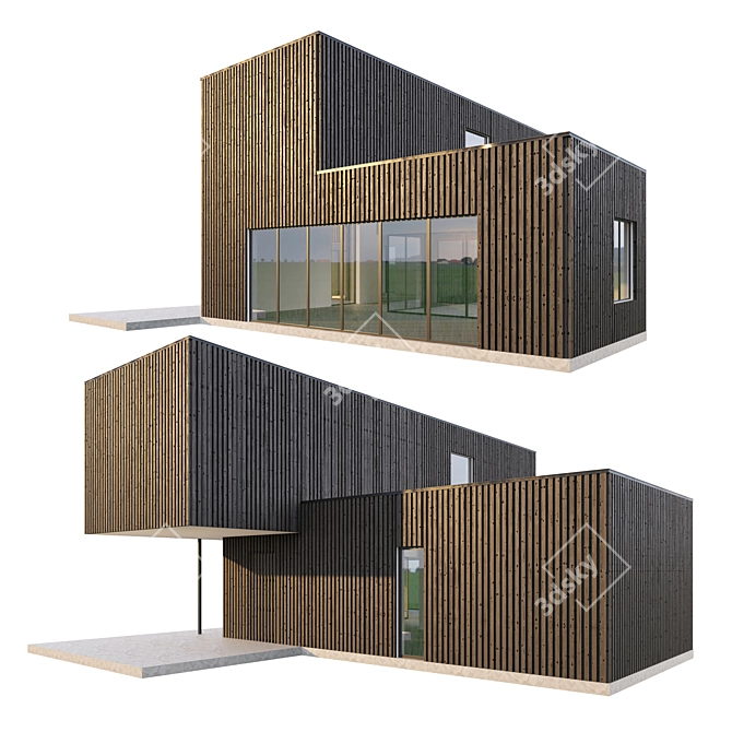 Modern House 3D Model 2016 3D model image 2