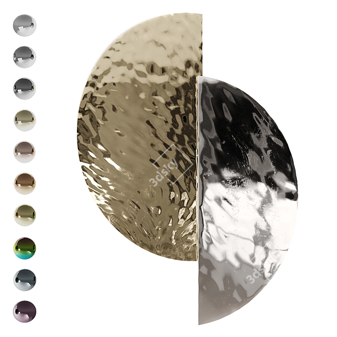 Geometric Metal Wall Panel 3D model image 1