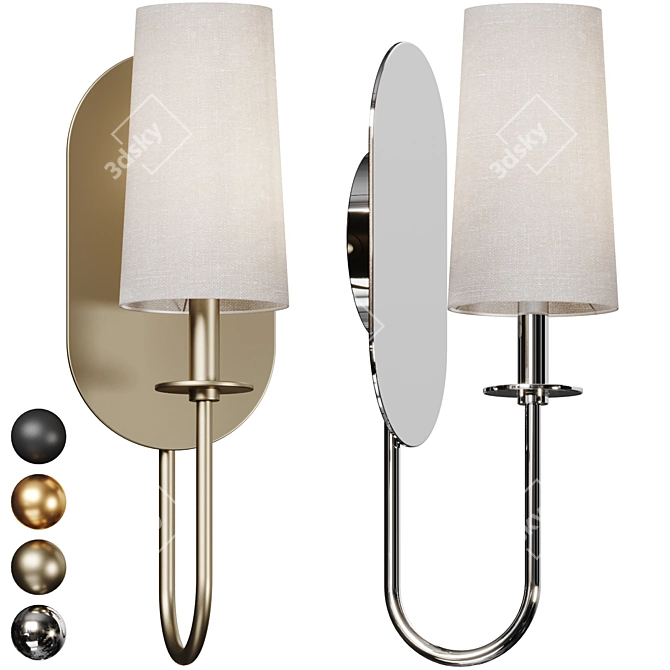 Modern Classic Lara Wall Sconce 3D model image 1